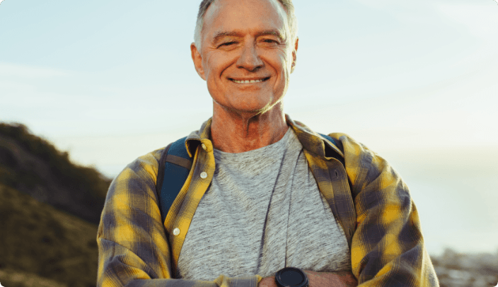 Male smiling